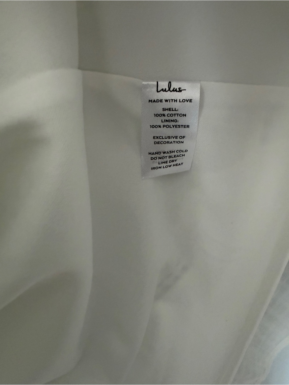 Lulu’s White tie-strap babydoll mini dress Summer Dress- size small - Picture 13 of 14
